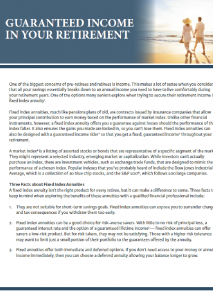 Guaranteed Income in Your Retirement Image