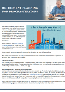 Retirement Planning – Procrastinators Image